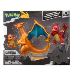 Pokémon - Pack 3 figurines Select Evolution Charmander , Charmeleon , Charizard