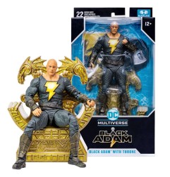DC Black Adam Movie - Figurine Black Adam with Throne 18 cm