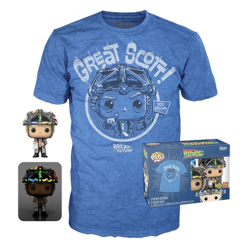 Retour vers le Futur - Set figurine et T-Shirt POP! & Tee Doc with Helmet