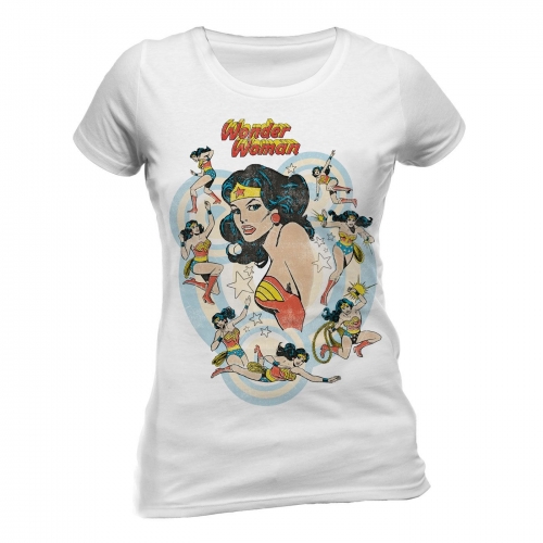 DC Comics - T-Shirt femme Wonder Woman Vintage 