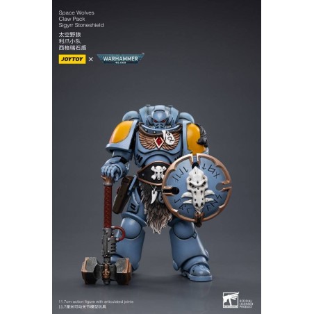 Warhammer 40k - Figurine 1/18 Space Wolves Claw Pack Sigyrr Stoneshield 12 cm