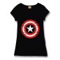 Captain America - T-Shirt femme Logo noir 
