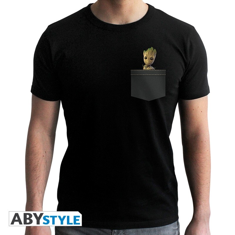 Marvel - Tshirt Pocket Groot homme MC black- new fit