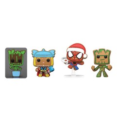 Marvel - Holiday 2022 pack 4 porte-clés Pocket POP! Vinyl Tree Holiday Box 4 cm