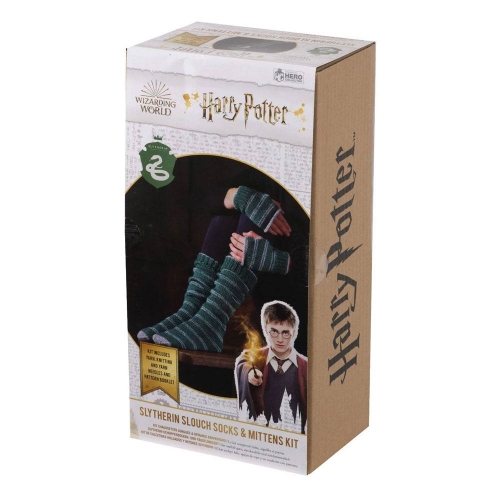 Harry Potter - Kit Tricot Chaussettes & Mitaines Poudlard Serpentard