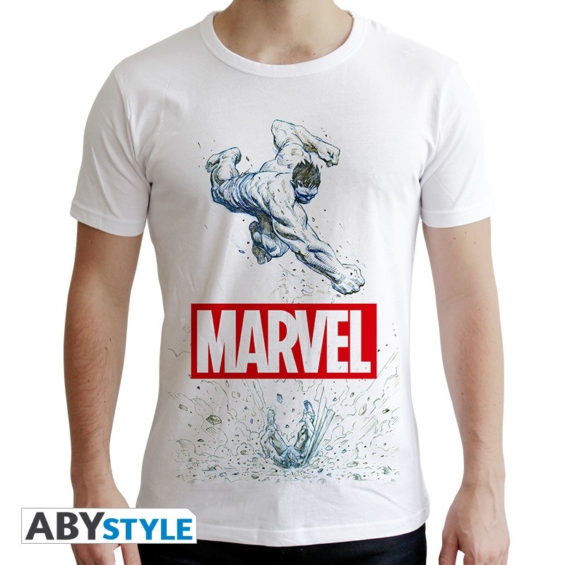 Marvel - Tshirt Marvel Hulk homme MC white - new fit
