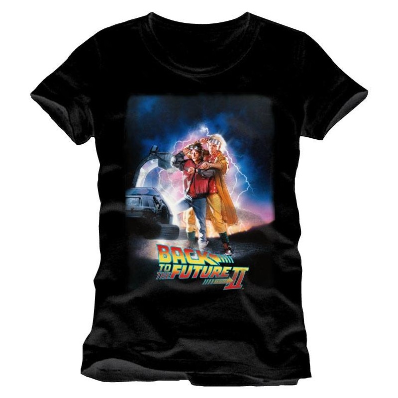 T-shirt Officiel Retour Vers Le Futur Avec Affiche Du Film - Marty McFly, Style Vintage, 100% Coton