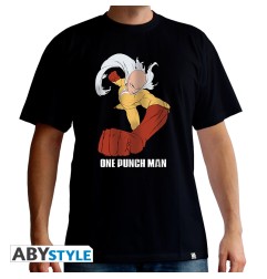 One Punch Man - Tshirt Saitama Punch homme MC black - basic