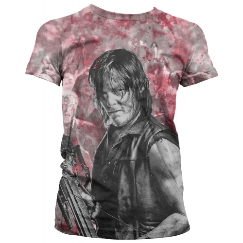 Walking Dead - T-Shirt femme Sublimation Daryl Blood Stain 