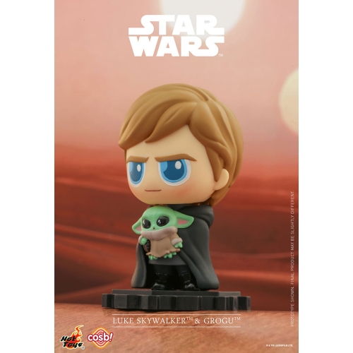 Star Wars : The Mandalorian - Figurine Cosbi Luke Skywalker Grogu 8 cm