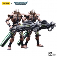 Warhammer 40k - Pack 2 figurines 1/18 Necrons Szarekhan Dynasty Immortal with Tesla Carbine 11 cm
