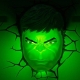 Marvel - Lampe 3D LED Hulk Face 3D