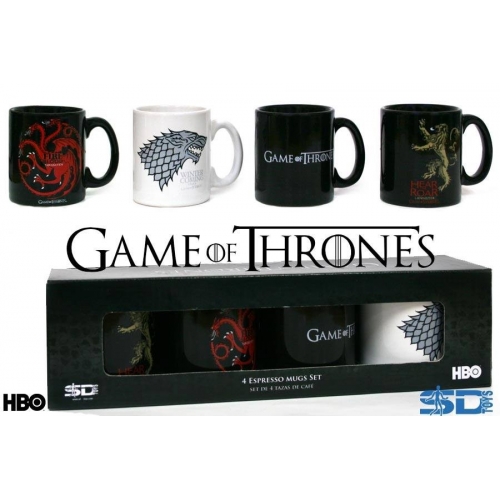 Game of Thrones - Set 4 mini Mug Tasses Expresso