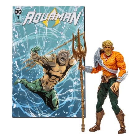 DC Comics - DC Direct Page Punchers figurine et comic book Aquaman (Aquaman) 18 cm