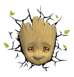 Marvel - Lampe 3D LED Baby Groot Face 3D
