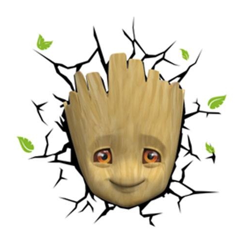 Marvel - Lampe 3D LED Baby Groot Face