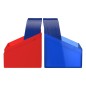 Ultimate Guard - Boulder Deck Case 100+ SYNERGY Bleu/Rouge