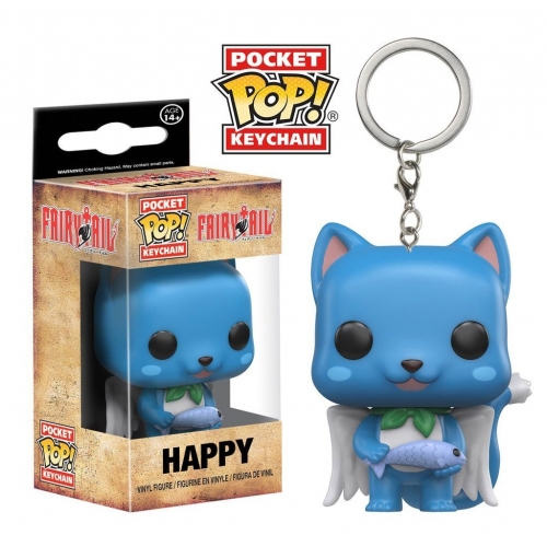 Fairy Tail - Porte-clés Pocket POP! Happy 4 cm