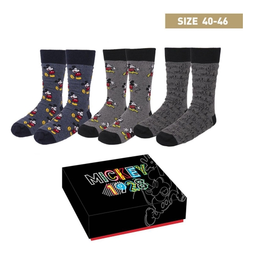Disney - Pack 3 paires de chaussettes Mickey 1928 40-46