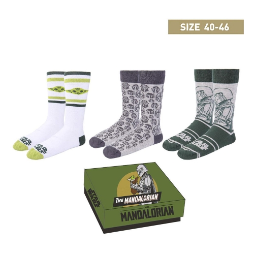 Star Wars : The Mandalorian - Pack 3 paires de chaussettes Mandalorian 40-46