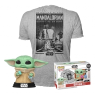 Star Wars The Mandalorian - Set POP! & Tee figurine et T-Shirt Grogu w/cookie