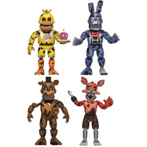 Five Nights at Freddy's - Pack 4 figurines Nightmare 5 cm