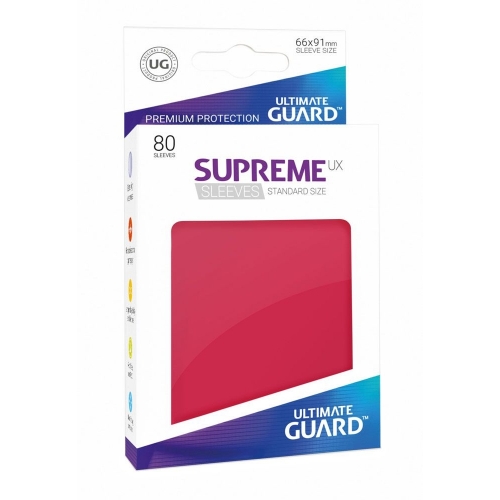 Ultimate Guard - 80 pochettes Supreme UX Sleeves taille standard Rouge