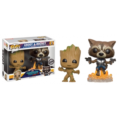 Les Gardiens de la Galaxie 2 - Pack 2 POP! Groot & Rocket 9 cm