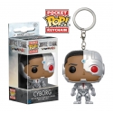 Justice League - Porte-clés Pocket POP! Cyborg 4 cm