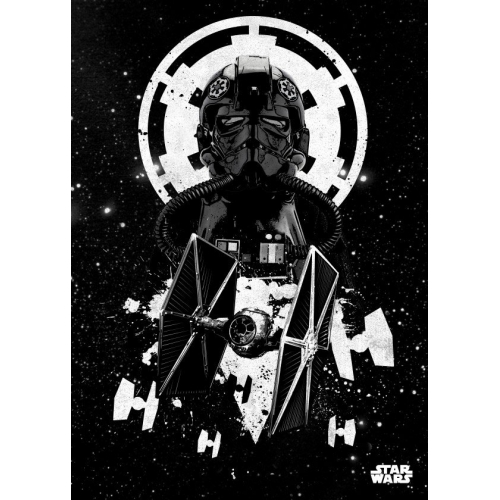 Star Wars - Poster en métal Tie Fighter Pilot 32 x 45 cm
