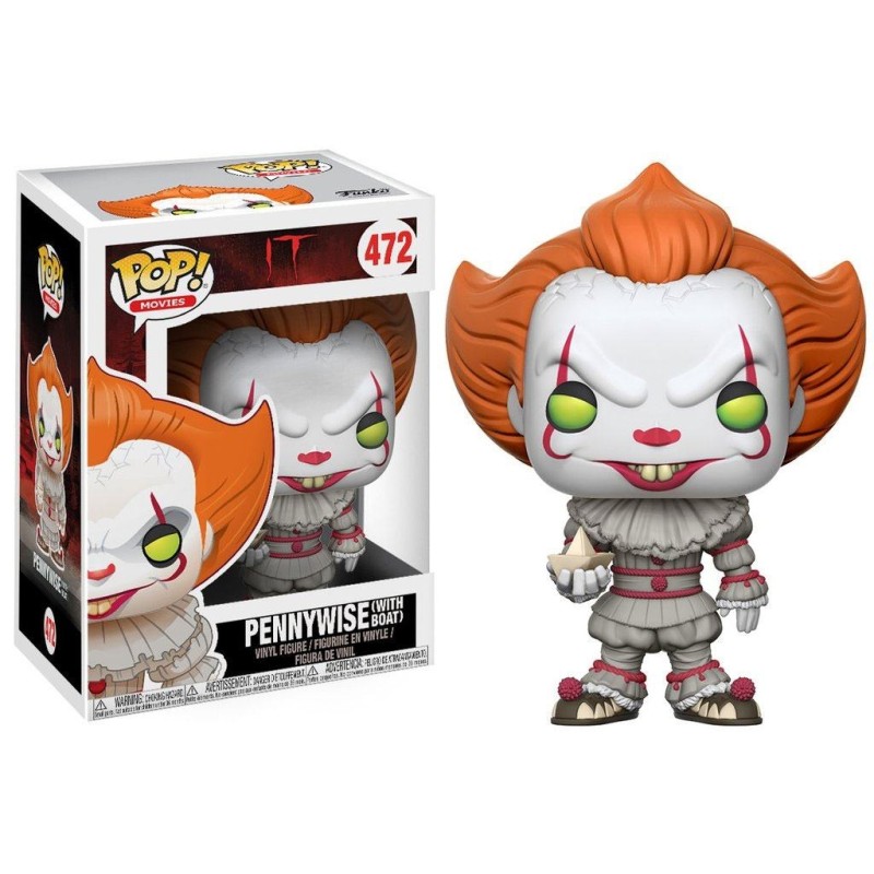 ÃÂ« Il ÃÂ» est revenu - Ãa (It) POP! Movies Vinyl figurine Pennywise (with Boat) 9 cm