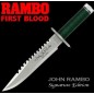 Rambo - I First Blood rÃ©plique 1/1 couteau John  Signature Edition 36 cm