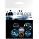 Sherlock Holmes - Pack 6 badges Mix