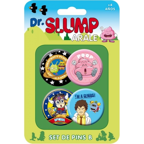Dr. Slump - Pack 4 badges Set B