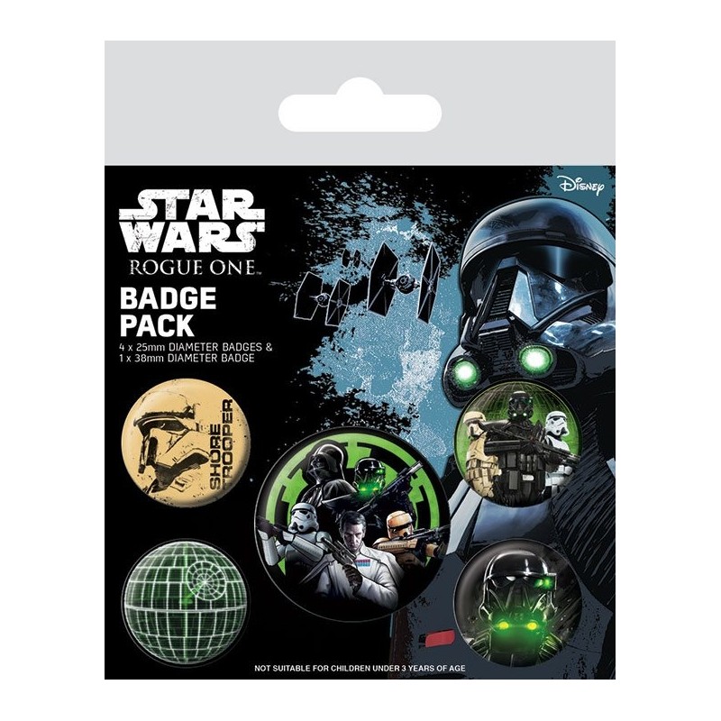 Star Wars Rogue One - Pack 5 badges Empire Star Wars Rogue One - Pack 5 badges Empire