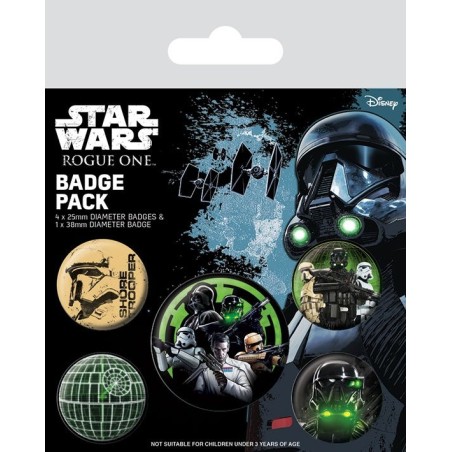 Star Wars Rogue One - Pack 5 badges Empire
