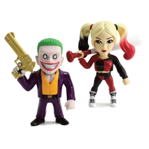 Suicide Squad - Pack 2 Figurines Metals Diecast Joker & Harley Quinn 10 cm