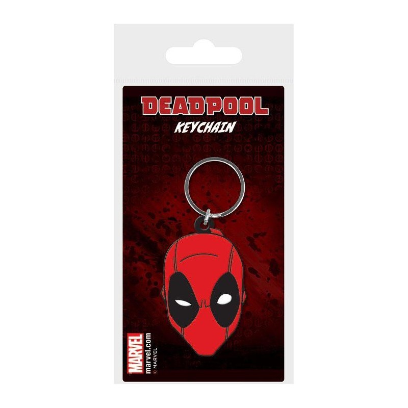 Marvel Comics - Porte-clÃ©s caoutchouc Deadpool Face 6 cm