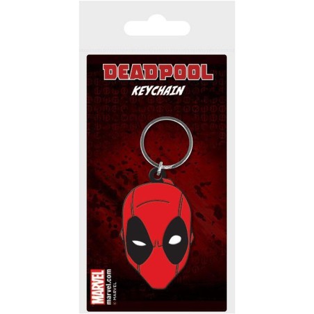 Marvel Comics - Porte-clÃ©s caoutchouc Deadpool Face 6 cm