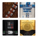 Star Wars - Pack 4 plaques Characters