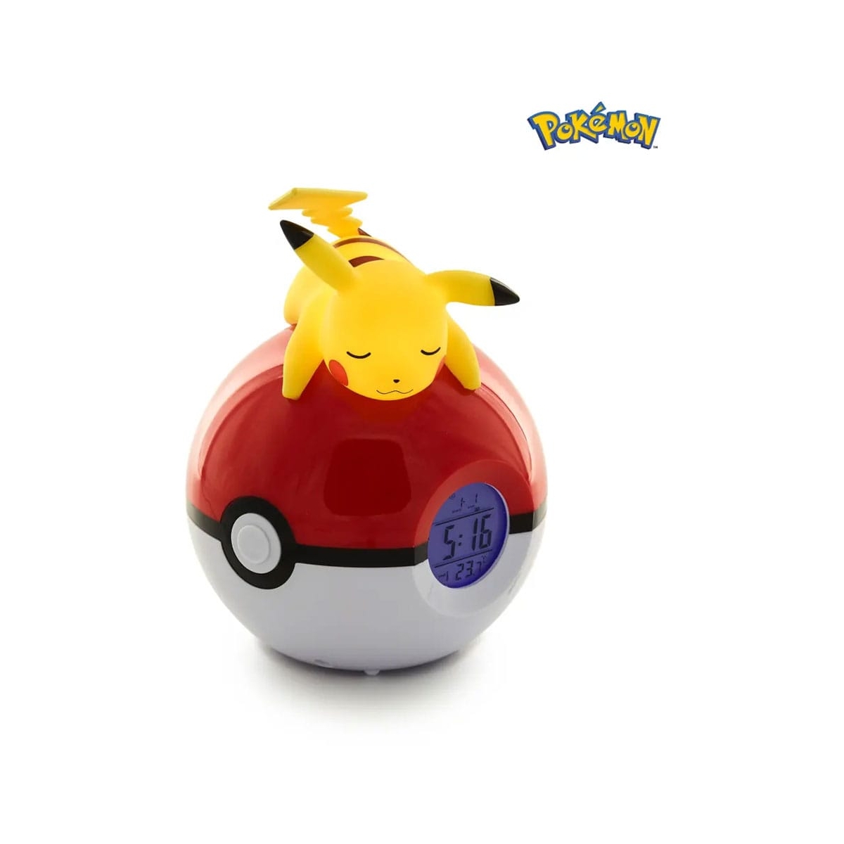 Pokémon - Réveil lumineux Pokeball Pikachu 18 cm - Figurine-Discount