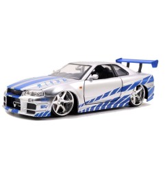 Fast & Furious - 2 Fast 2 Furious 1/24 Brian's 1999 Nissan Skyline GTR R34 mÃ©tal