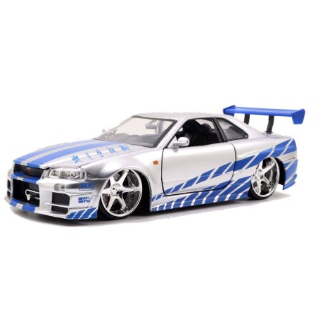 Fast & Furious - 2 Fast 2 Furious 1/24 Brian's 1999 Nissan Skyline GTR R34 mÃ©tal