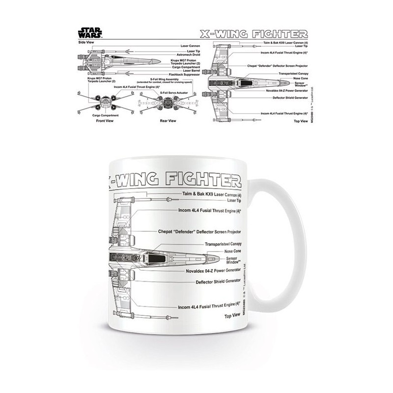 Star Wars Mug XWing Fighter Sketch FigurineDiscount