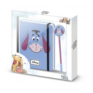 Winnie l'ourson - Set cadeau carnet de notes avec stylo Bourriquet Face