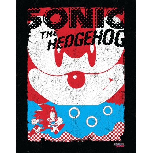 Sonic The Hedgehog - Lithographie Sonic Black 35 x 28 cm
