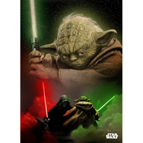 Star Wars - Poster en métal Yoda 32 x 45 cm