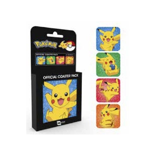 Pokemon - Pack 4 sous-verres Pikachu
