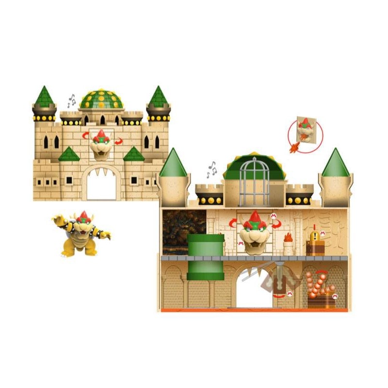 Super Mario - World of Nintendo  playset Deluxe Bowser Castle