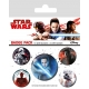 Star Wars Episode VIII - Pack 5 badges Characters